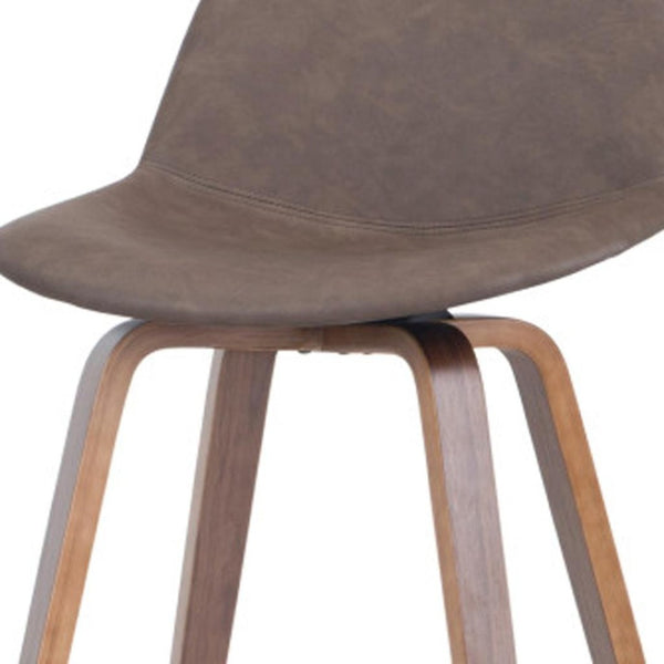 HomeRoots 28" Brown Wood Backless Bar Chair - Modern Counter Stool for Stylish Kitchens & Compact Spaces 640728