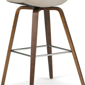 HomeRoots 28" Natural Wood Backless Bar Chair - Stylish Counter Stool for Kitchen, Dining & Home Bars 640729