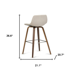 HomeRoots 28" Natural Wood Backless Bar Chair - Stylish Counter Stool for Kitchen, Dining & Home Bars 640729