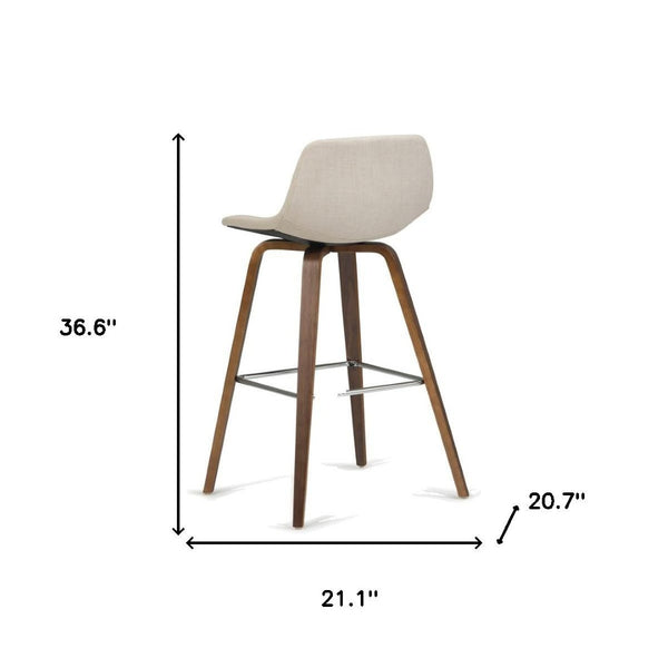 HomeRoots 28" Natural Wood Backless Bar Chair - Stylish Counter Stool for Kitchen, Dining & Home Bars 640729