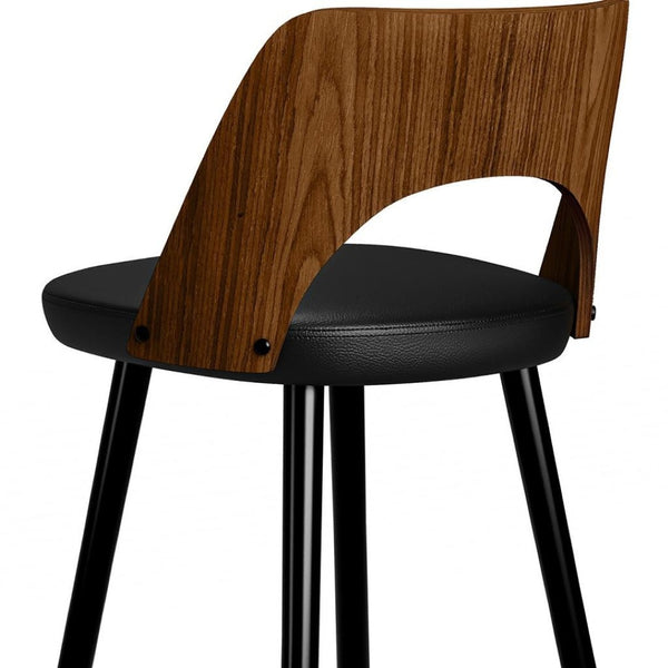 HomeRoots 25" Black Wood Backless Bar Chair - Modern, Space-Saving Seating for Kitchen Islands & Home Bars 640731