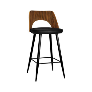 HomeRoots 25" Black Wood Backless Bar Chair - Modern, Space-Saving Seating for Kitchen Islands & Home Bars 640731