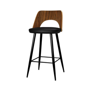 HomeRoots 25" Black Wood Backless Bar Chair - Modern, Space-Saving Seating for Kitchen Islands & Home Bars 640731