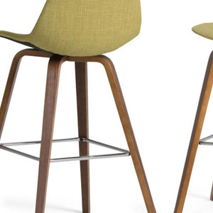 HomeRoots 28" Green Backless Counter Stool - Stylish Solid Wood Bar Chair for Kitchen, Cafe & Dining Spaces 640732
