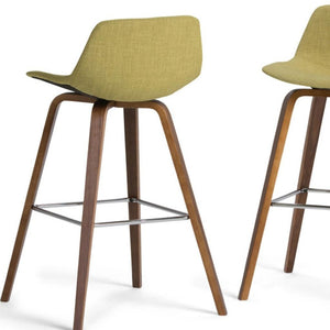 HomeRoots 28" Green Backless Counter Stool - Stylish Solid Wood Bar Chair for Kitchen, Cafe & Dining Spaces 640732