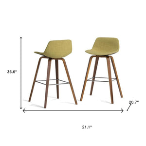 HomeRoots 28" Green Backless Counter Stool - Stylish Solid Wood Bar Chair for Kitchen, Cafe & Dining Spaces 640732