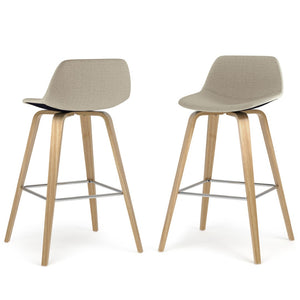 HomeRoots 28" Natural Wood Backless Counter Stool - Sleek, Space-Saving Design for Modern Dining & Home Bars 640733