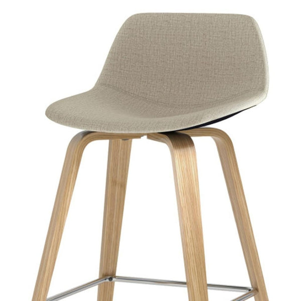 HomeRoots 28" Natural Wood Backless Counter Stool - Sleek, Space-Saving Design for Modern Dining & Home Bars 640733
