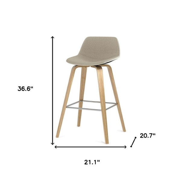 HomeRoots 28" Natural Wood Backless Counter Stool - Sleek, Space-Saving Design for Modern Dining & Home Bars 640733