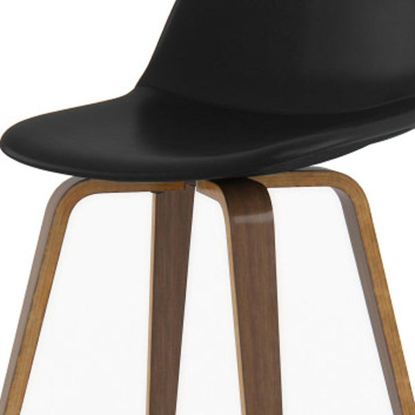 HomeRoots 28" Sleek Black Wood Backless Counter Stool - Modern, Space-Saving Bar Chair for Any Decor Style 640735
