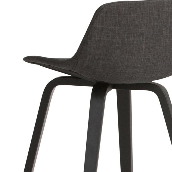 HomeRoots 28" Gray Wood Backless Counter Height Bar Chair – Modern, Armless Design for Kitchen & Café Spaces 640737