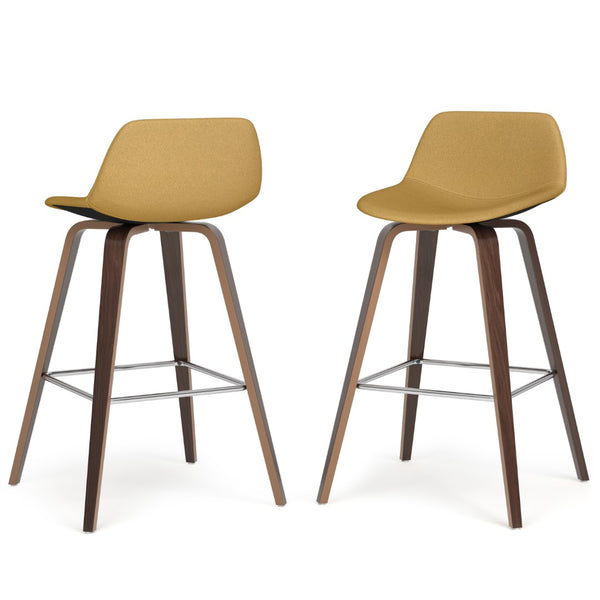 HomeRoots 28" Yellow Backless Counter Height Bar Chair - Modern, Space-Saving Design for Kitchen & Bar Use 640738