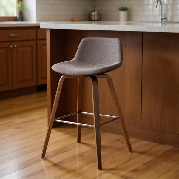 HomeRoots 28" Green Wood Backless Counter Height Bar Chair - Modern, Space-Saving Stool for Dining & Entertaining 640740