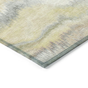 HomeRoots 5' X 8' Beige and Ivory Abstract Area Rug - Stylish, Durable, Washable for Indoor & Outdoor Use! 640751