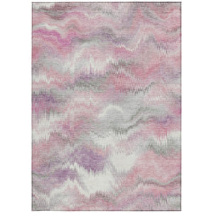 HomeRoots 5' X 8' Blush and Ivory Abstract Area Rug - Stylish, Washable, Indoor/Outdoor, Durable for All Spaces 640757