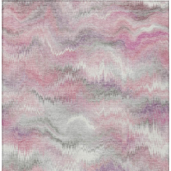 HomeRoots 8' X 10' Stylish Blush and Ivory Abstract Area Rug - Washable, Durable for Indoor & Outdoor Use! 640759