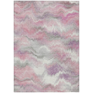 HomeRoots 8' X 10' Stylish Blush and Ivory Abstract Area Rug - Washable, Durable for Indoor & Outdoor Use! 640759