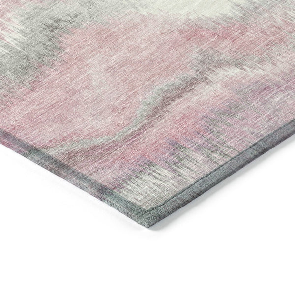HomeRoots 8' X 10' Stylish Blush and Ivory Abstract Area Rug - Washable, Durable for Indoor & Outdoor Use! 640759