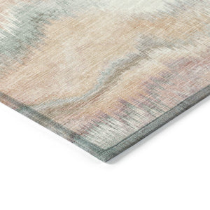 HomeRoots 9' X 12' Abstract Peach and Ivory Area Rug – Stylish, Washable, Durable for Indoor & Outdoor Spaces 640772