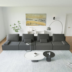 English Elm Oversized Modular Sectional Sofa - Luxurious Boucle Couch Set With Customizable Layout & Comfort W3361S00012-GIGA