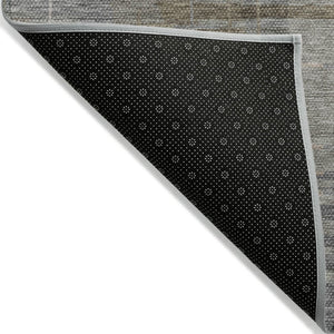 HomeRoots 5' X 8' Brown and Gray Striped Area Rug - Durable, Washable Design for Indoor and Outdoor Spaces 640877