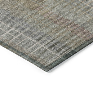 HomeRoots 5' X 8' Brown and Gray Striped Area Rug - Durable, Washable Design for Indoor and Outdoor Spaces 640877