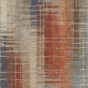 HomeRoots 8' X 10' Khaki and Rust Striped Area Rug – Durable, Washable & Stylish for Indoor/Outdoor Spaces 640891