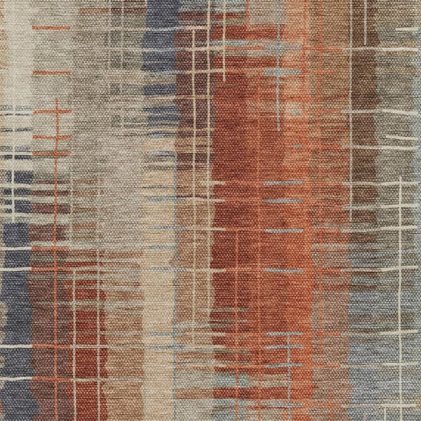 HomeRoots 8' X 10' Khaki and Rust Striped Area Rug – Durable, Washable & Stylish for Indoor/Outdoor Spaces 640891