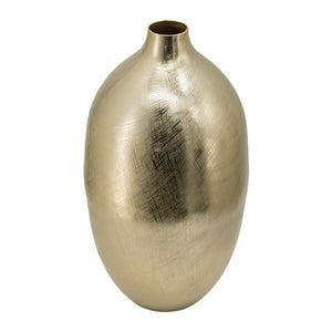 English Elm Pansy Tall Sculptural Aluminum Vase with Gold Metallic Finish for Console or Mantel B056P416843
