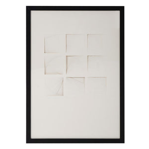 Howard Elliott Dimensional Geometric Shadowbox Art In Black Frame – Stunning Optical Illusion For Home Decor White Wood ,Paper 64097-howard-elliott