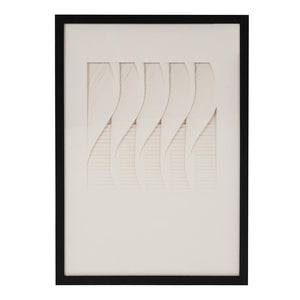 Howard Elliott Dimensional Geometric Shadowbox Art In Black Frame – Stunning Optical Illusion For Home Decor White Wood ,Paper 64098-howard-elliott