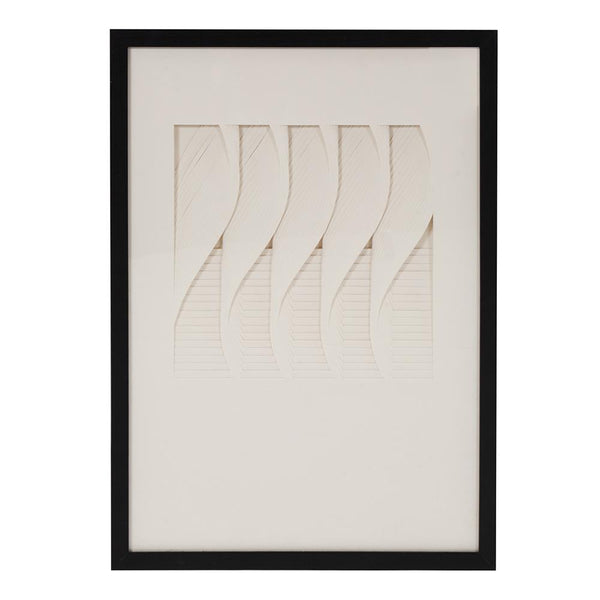 Howard Elliott Dimensional Geometric Shadowbox Art In Black Frame – Stunning Optical Illusion For Home Decor White Wood ,Paper 64098-howard-elliott