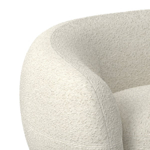 HomeRoots 89" Elegant Cream Fabric Sofa with Walnut Legs - Modern Comfort, Durable Design, No Assembly Needed! 640987