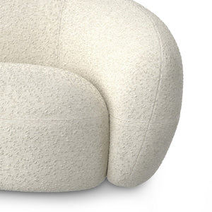 HomeRoots 89" Elegant Cream Fabric Sofa with Walnut Legs - Modern Comfort, Durable Design, No Assembly Needed! 640987
