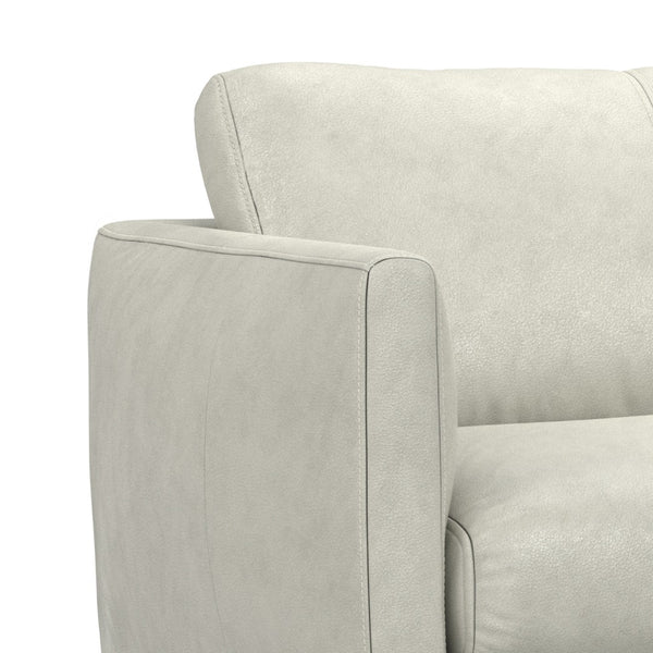 HomeRoots 81" Gray Leather Sofa - Contemporary Comfort with Black Metal Legs, Perfect for Stylish Living Rooms! 640991
