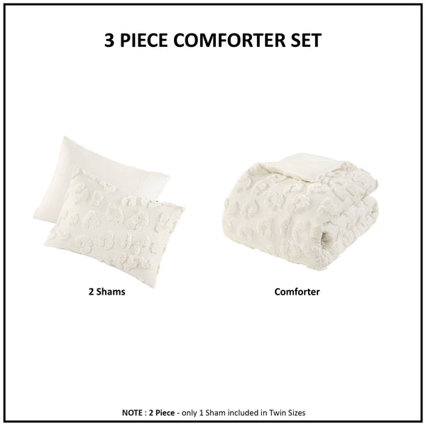 English Elm Animal Chenille Comforter Set For Full/Queen Beds - Cozy, Textured Bedding With Soft Shams Included! B035P294493