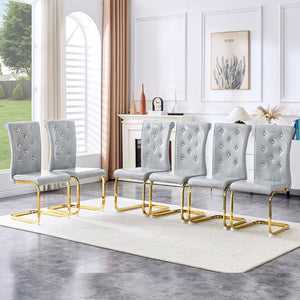 English Elm Set of 2 Glam Faux Alligator Pvc Dining Chairs with Crystal Buckle Bow Legs Gray W3875P371036