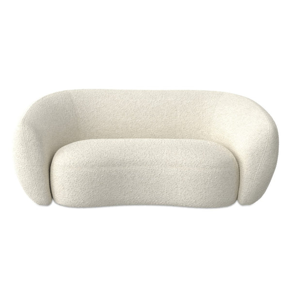 HomeRoots 69" Cream Fabric Sofa with Stylish Walnut Legs - Modern, Comfortable Design for Any Living Space! 641001
