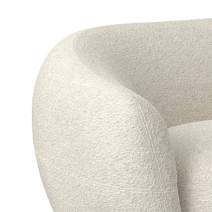 HomeRoots 69" Cream Fabric Sofa with Stylish Walnut Legs - Modern, Comfortable Design for Any Living Space! 641001