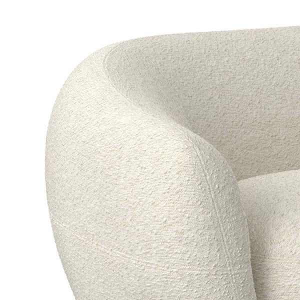 HomeRoots 69" Cream Fabric Sofa with Stylish Walnut Legs - Modern, Comfortable Design for Any Living Space! 641001