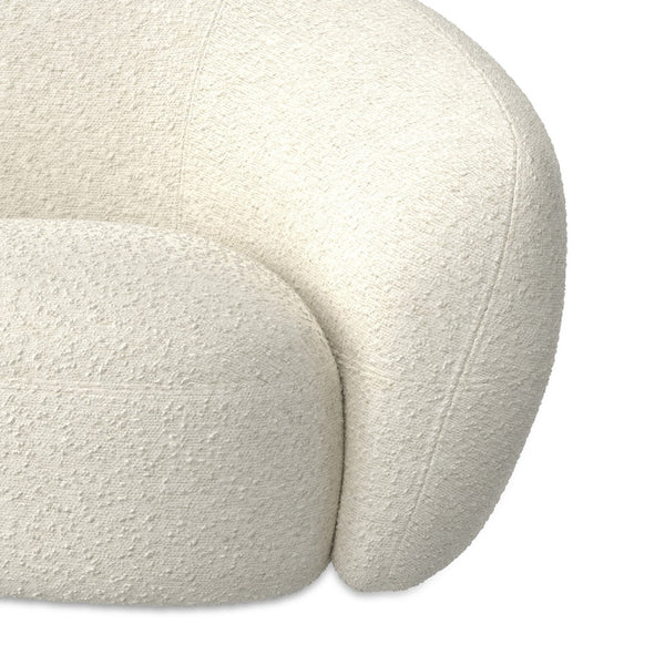 HomeRoots 69" Cream Fabric Sofa with Stylish Walnut Legs - Modern, Comfortable Design for Any Living Space! 641001