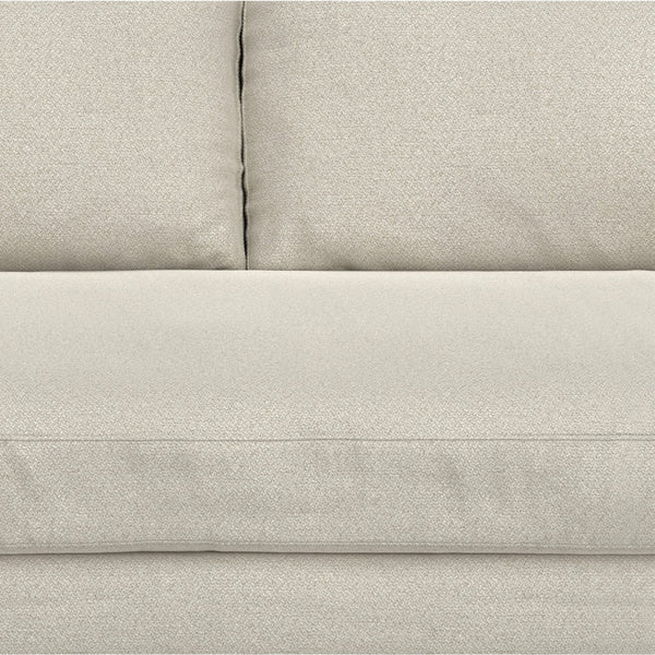 HomeRoots 89" Cream Fabric Sofa - Mid-Century Modern Charm with Brown Legs, Stylish Comfort for Any Room 641002