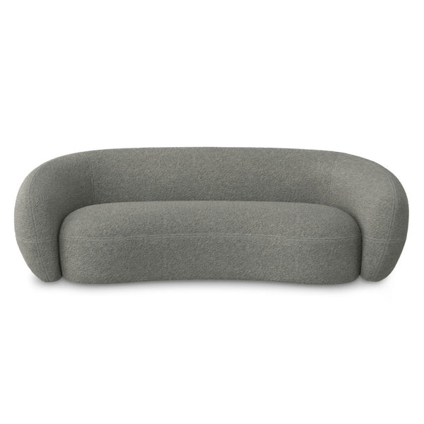 HomeRoots 89" Gray Fabric Sofa – Contemporary Comfort with Walnut Legs, Tufted Back, No Assembly Needed! 641005