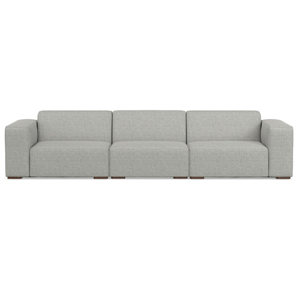 HomeRoots 122" Gray Fabric Modular Sofa - Stylish Design, Exceptional Comfort, and Flexible Living Room Solution 641011