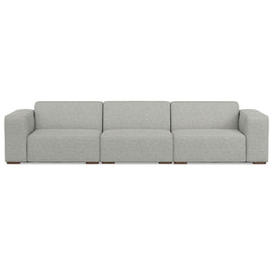 HomeRoots 122" Gray Fabric Modular Sofa - Stylish Design, Exceptional Comfort, and Flexible Living Room Solution 641011