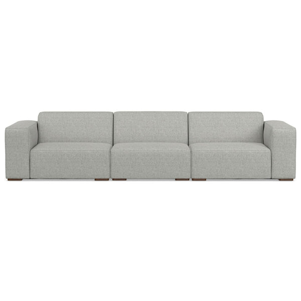 HomeRoots 122" Gray Fabric Modular Sofa - Stylish Design, Exceptional Comfort, and Flexible Living Room Solution 641011