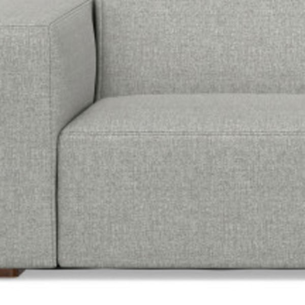 HomeRoots 122" Gray Fabric Modular Sofa - Stylish Design, Exceptional Comfort, and Flexible Living Room Solution 641011