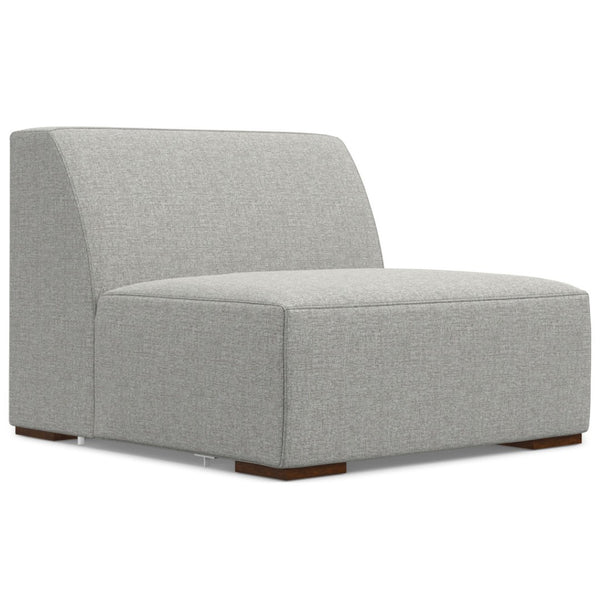 HomeRoots 116" Gray Fabric Modular Sofa - Stylish Comfort for 5, Durable Construction & Modern Design Elements 641012