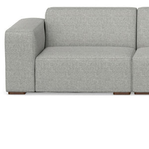 HomeRoots 116" Gray Fabric Modular Sofa - Stylish Comfort for 5, Durable Construction & Modern Design Elements 641012