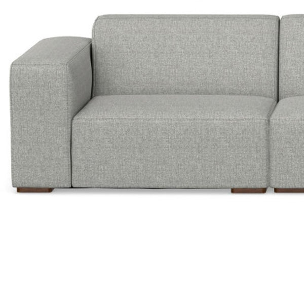 HomeRoots 116" Gray Fabric Modular Sofa - Stylish Comfort for 5, Durable Construction & Modern Design Elements 641012